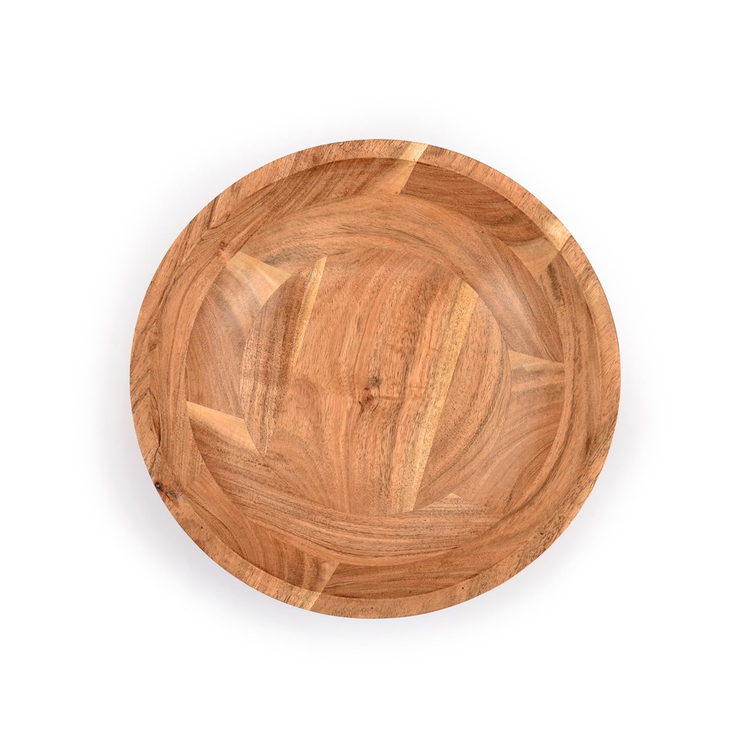 Samhita acacia bowl filled with colorful fruit display