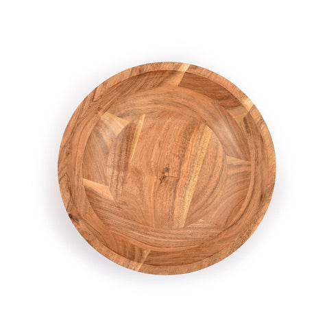 Samhita acacia bowl filled with colorful fruit display