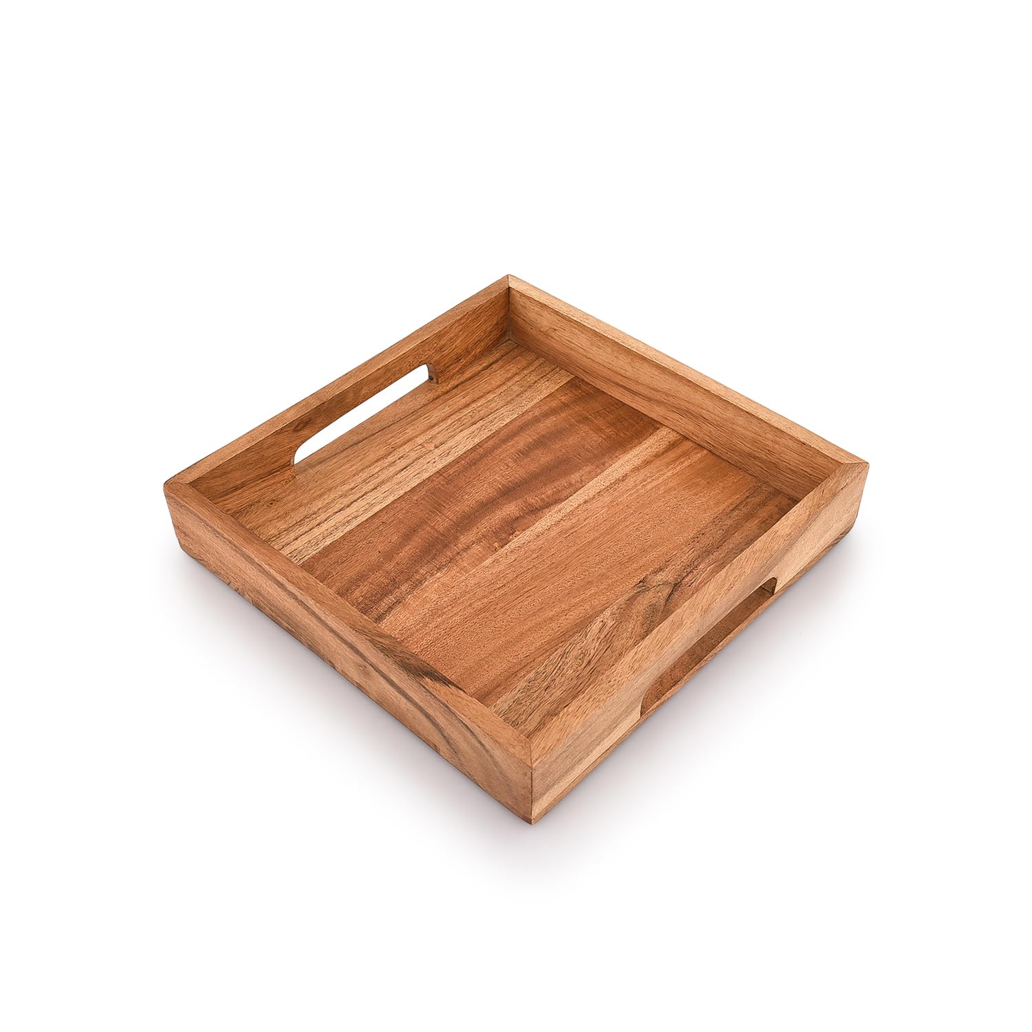 Samhita acacia tray ideal for coffee and cake service.