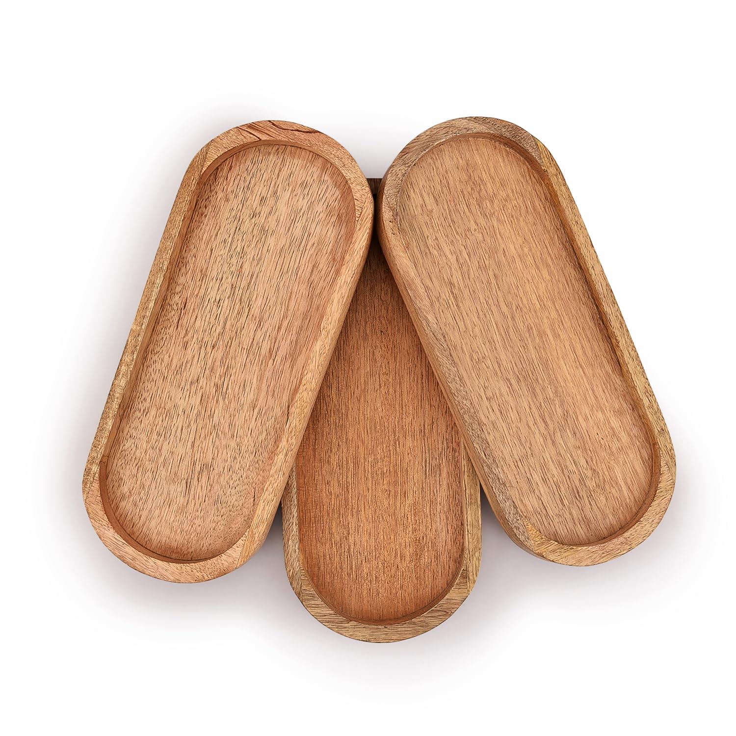 Samhita Mango oval tray top view ideal for fruit plates and charcuterie