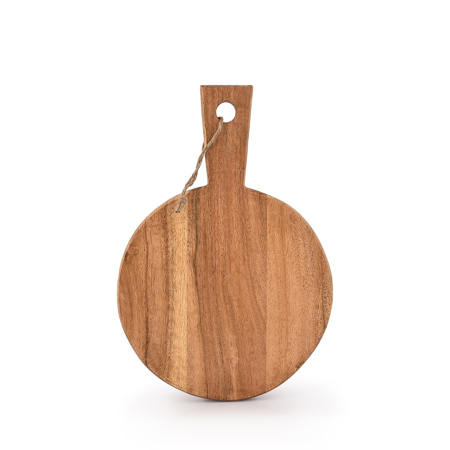 Samhita acacia board used to serve cheese on a stylish counter display