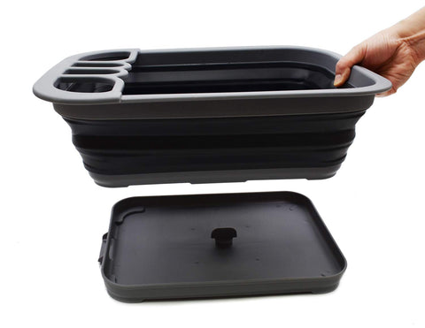 SAMMART dish drainer utensil compartment keeps small items upright
