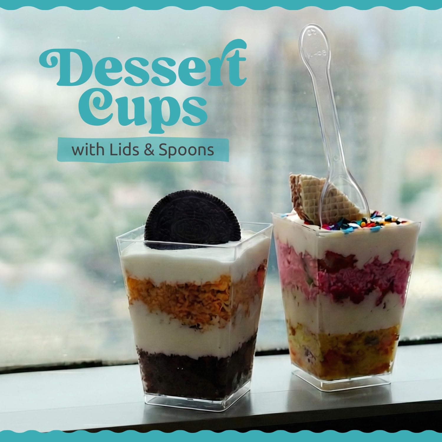 Sammray airtight lids keep desserts fresh and secure during storage.