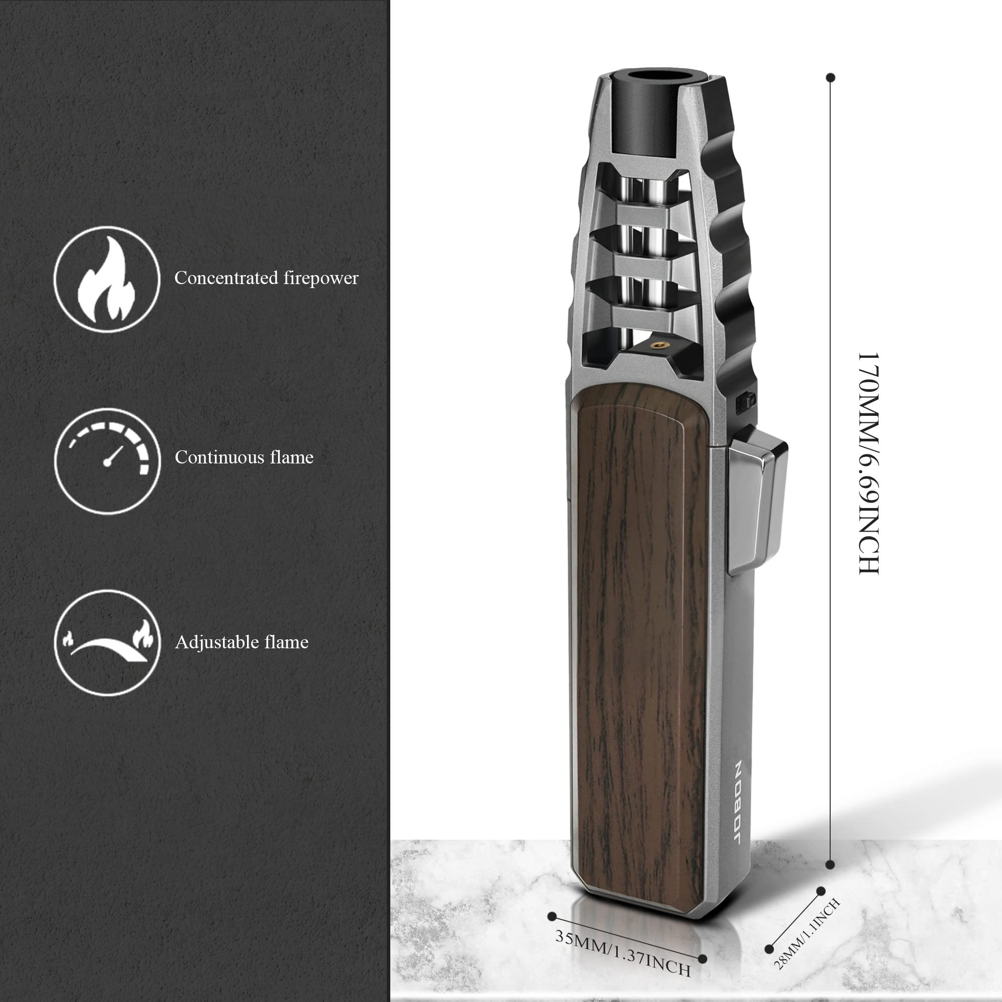 Perfect for crème brûlée and torching toppings in a home kitchen.