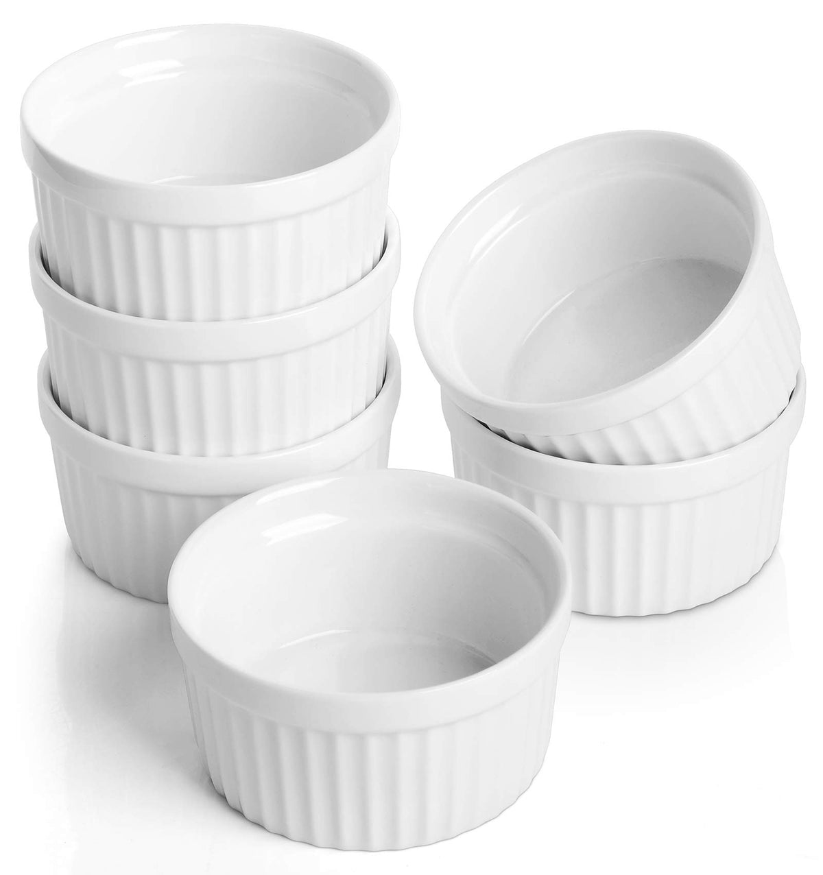 Samsle 4oz porcelain ramekins ideal for crème brûlée and mini desserts