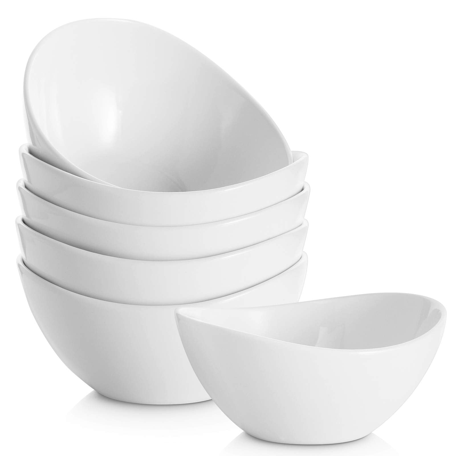 Samsle porcelain small serving bowls for ice cream with a smooth glaze and dessert-ready presentation.