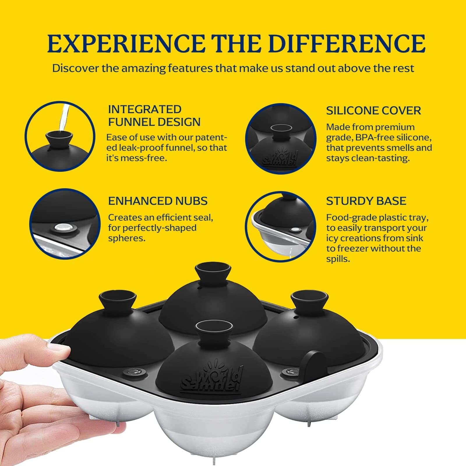 Samuelworld silicone sphere covers prevent leaks during storage.