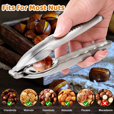 Sanchamy portable chestnut cracker shown on a kitchen counter.