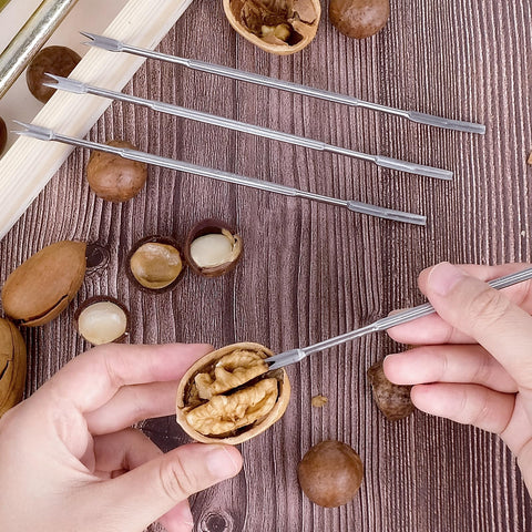 Sanchamy Nut Cracker metal cracking rod provides steady leverage for cracking.