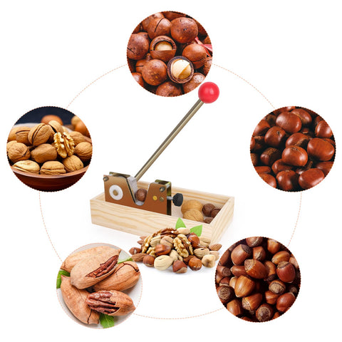 Sanchamy Nut Cracker red ball handle offers smooth operation and control.