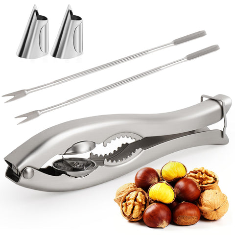 Sanchamy 2-in-1 chestnut cracker with cross-serrated blade for quick cracking