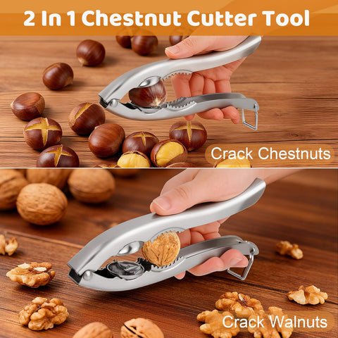 Sanchamy walnut cracker with saw-tooth jaw for cleanly splitting walnuts and pecans