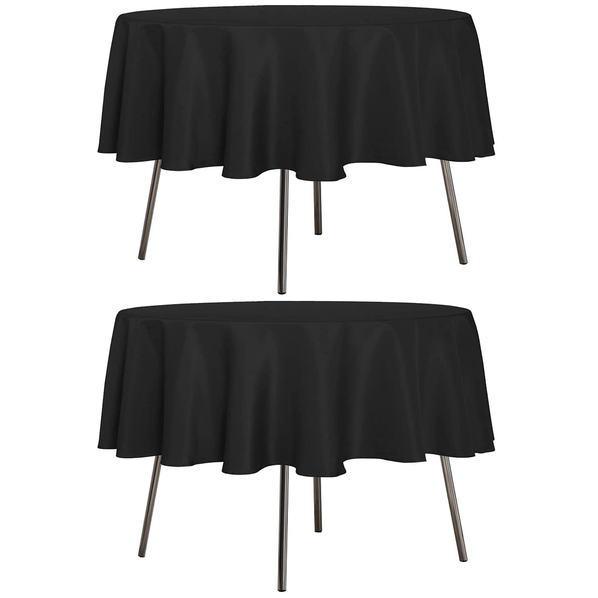 Sancua 2-pack round tablecloth on a dining table protects surfaces from stains
