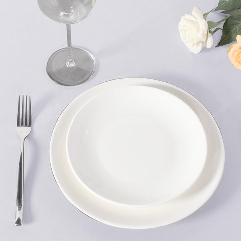 Sancua 90 inch round tablecloth white packaged for outdoor use