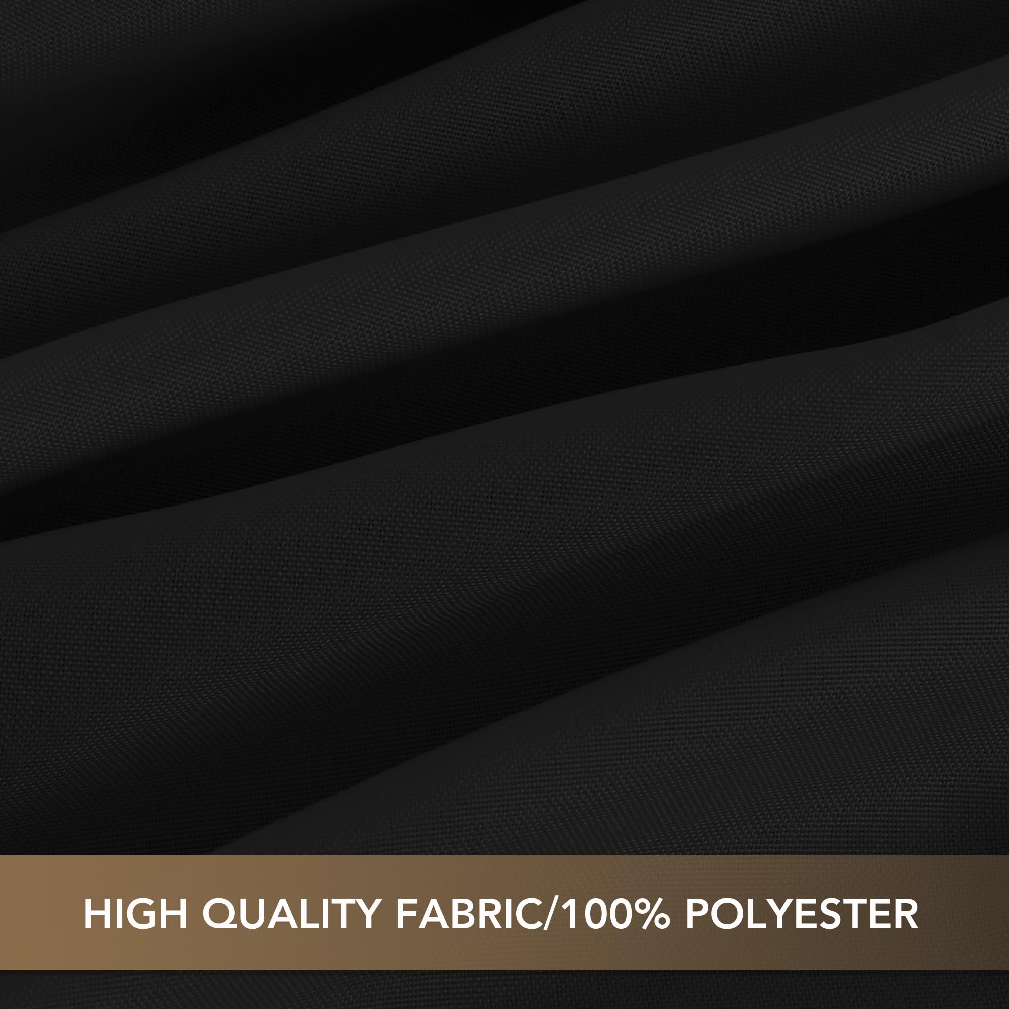 Sancua banquet table setup with black cloth creates sophisticated dining ambiance