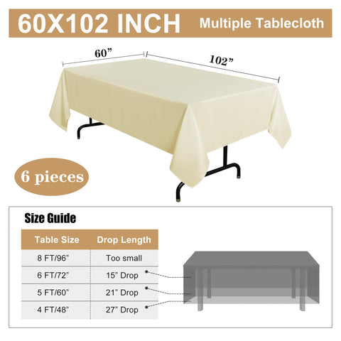 Sancua beige tablecloth emphasizing easy care and washable convenience.