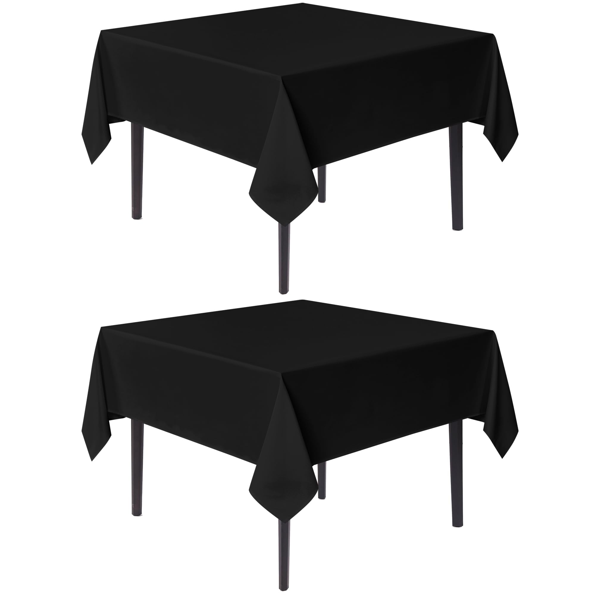 Sancua black square tablecloth 54x54 on dining table for stylish meals