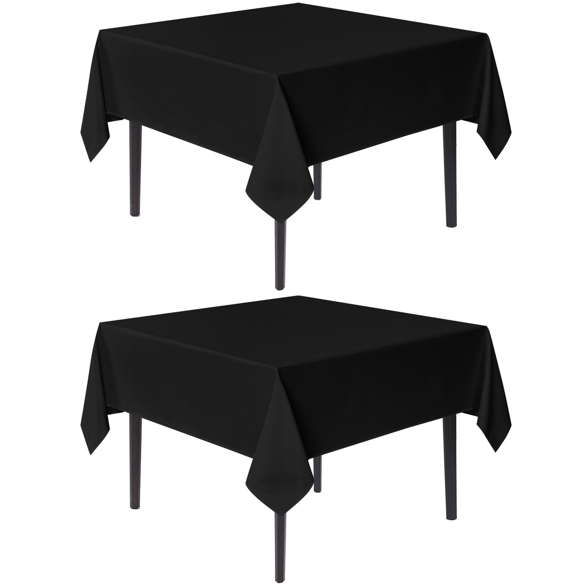 Sancua black square tablecloth 54x54 on dining table for stylish meals