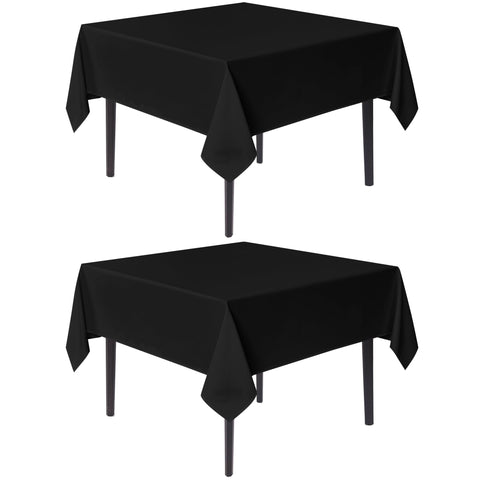 Sancua black square tablecloth 54x54 on dining table for stylish meals
