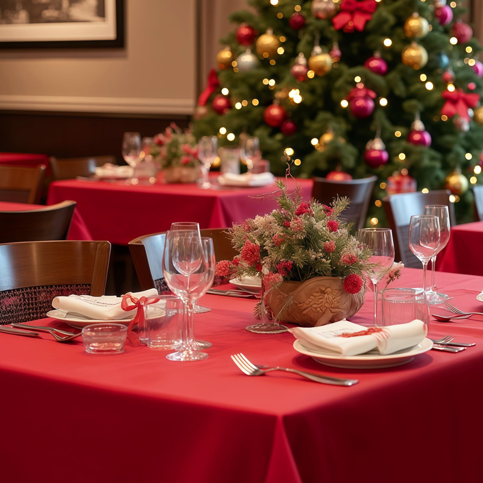 Sancua tablecloth edges and hem look neat for elegant table decor.