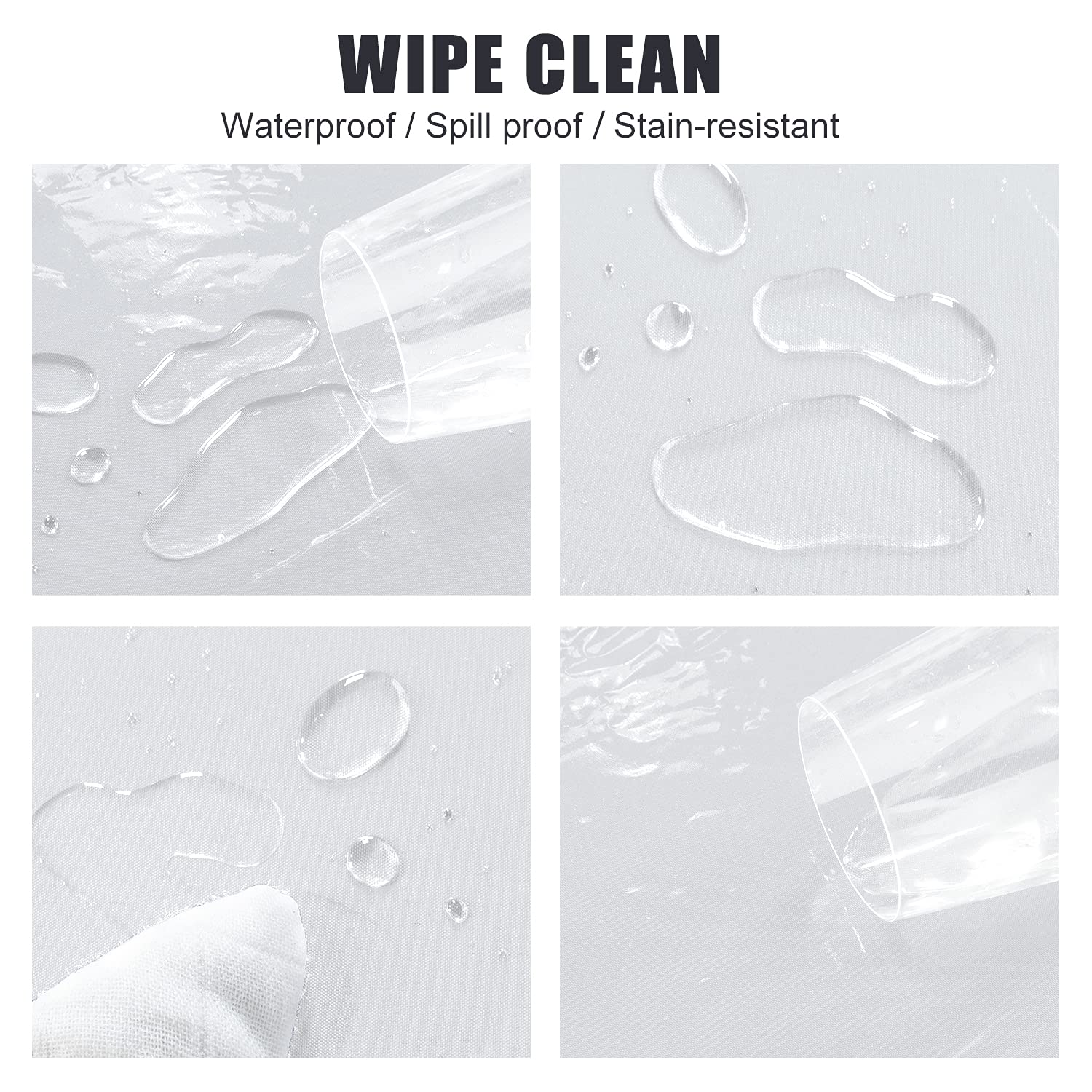 Sancua clear outdoor picnic tablecloth enables easy wipe-clean cleanup