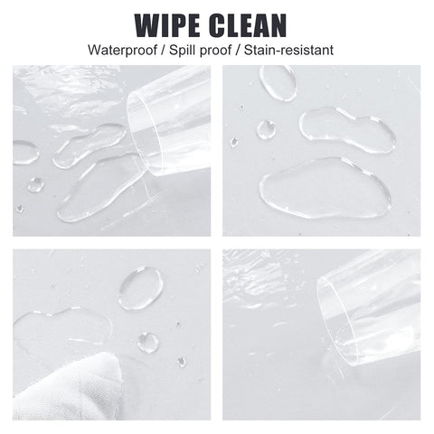 Sancua clear outdoor picnic tablecloth enables easy wipe-clean cleanup