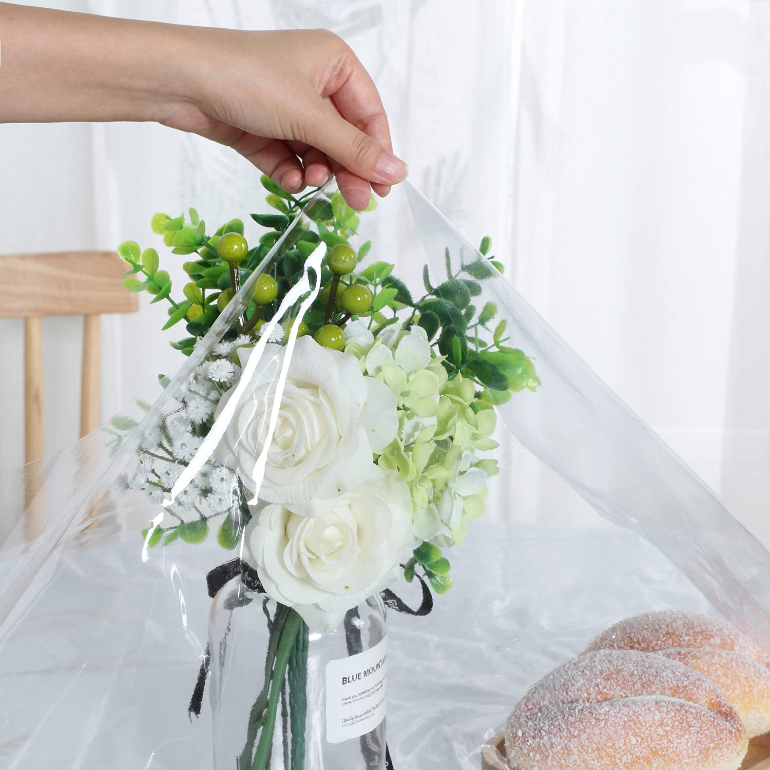 Sancua clear wedding setup round tablecloth keeps wedding tables pristine