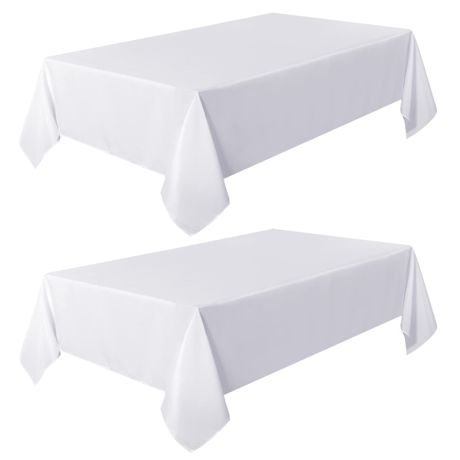 Sancua fade-resistant white tablecloth stays bright after sun exposure.