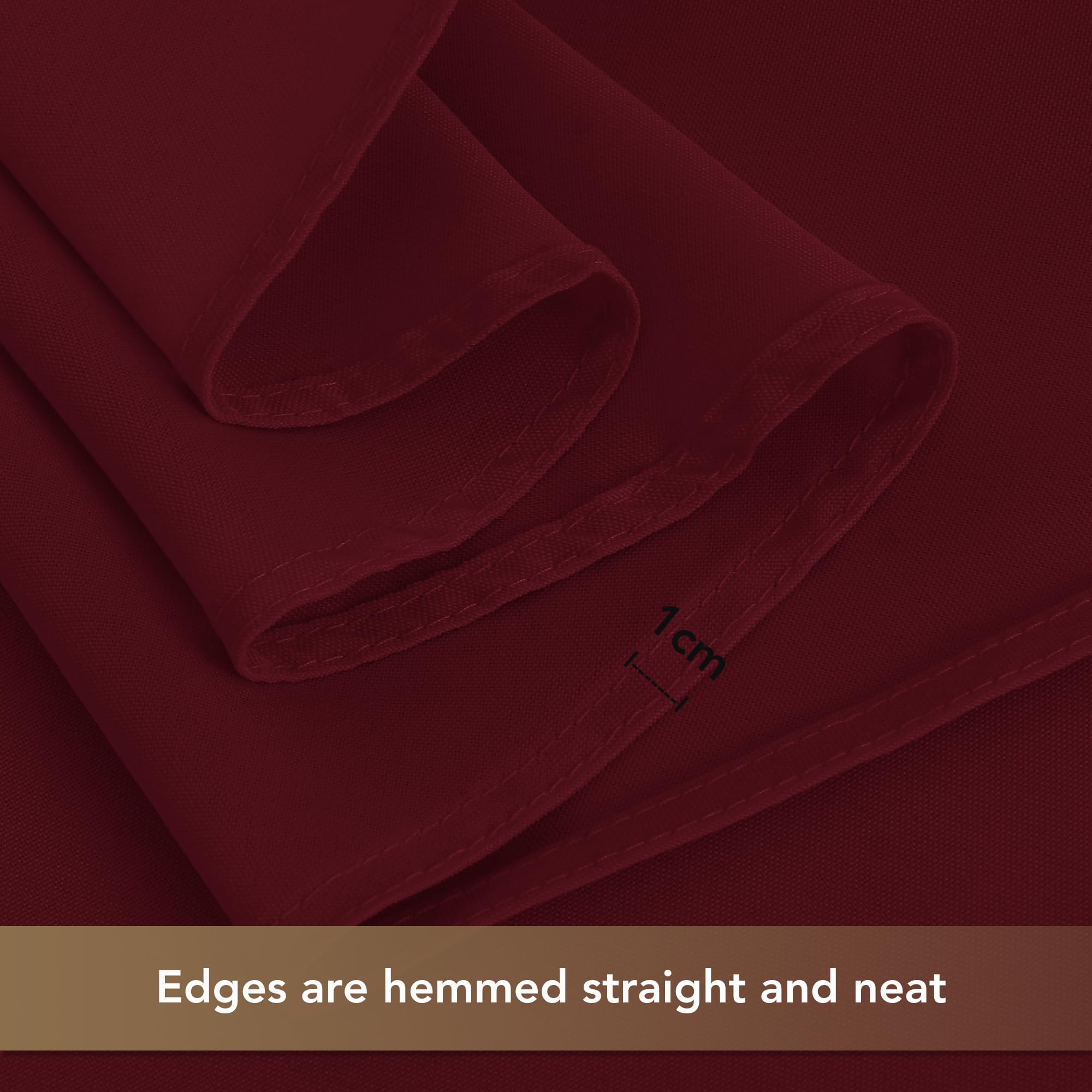 Sancua hemmed edges give clean, polished table presentation