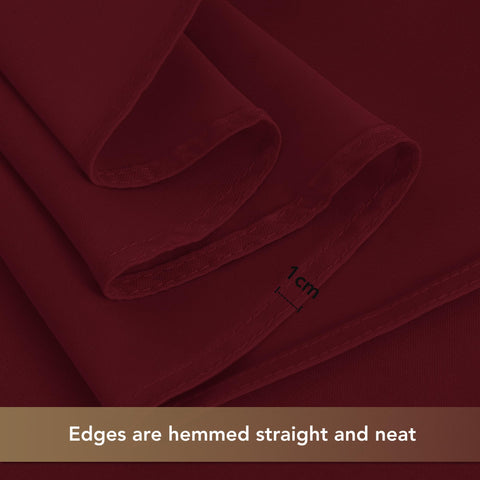Sancua hemmed edges give clean, polished table presentation