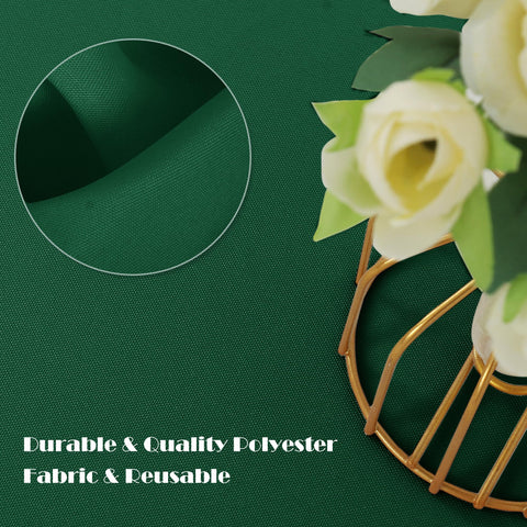 Sancua Hunter Green Tablecloth washable polyester example for quick cleanup.