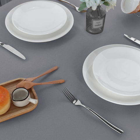 Sancua machine-washable tablecloth shown folded for quick cleaning and storage.