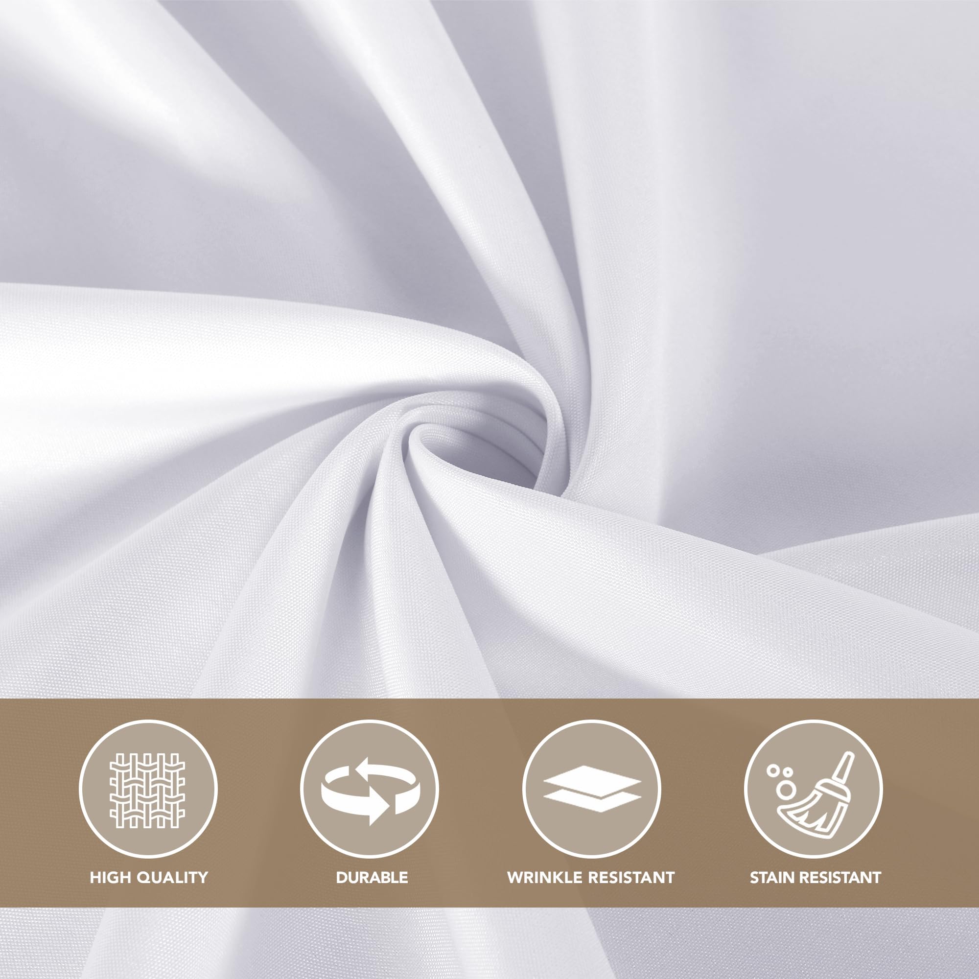 Sancua machine washable tablecloth simplifies cleanup after meals.