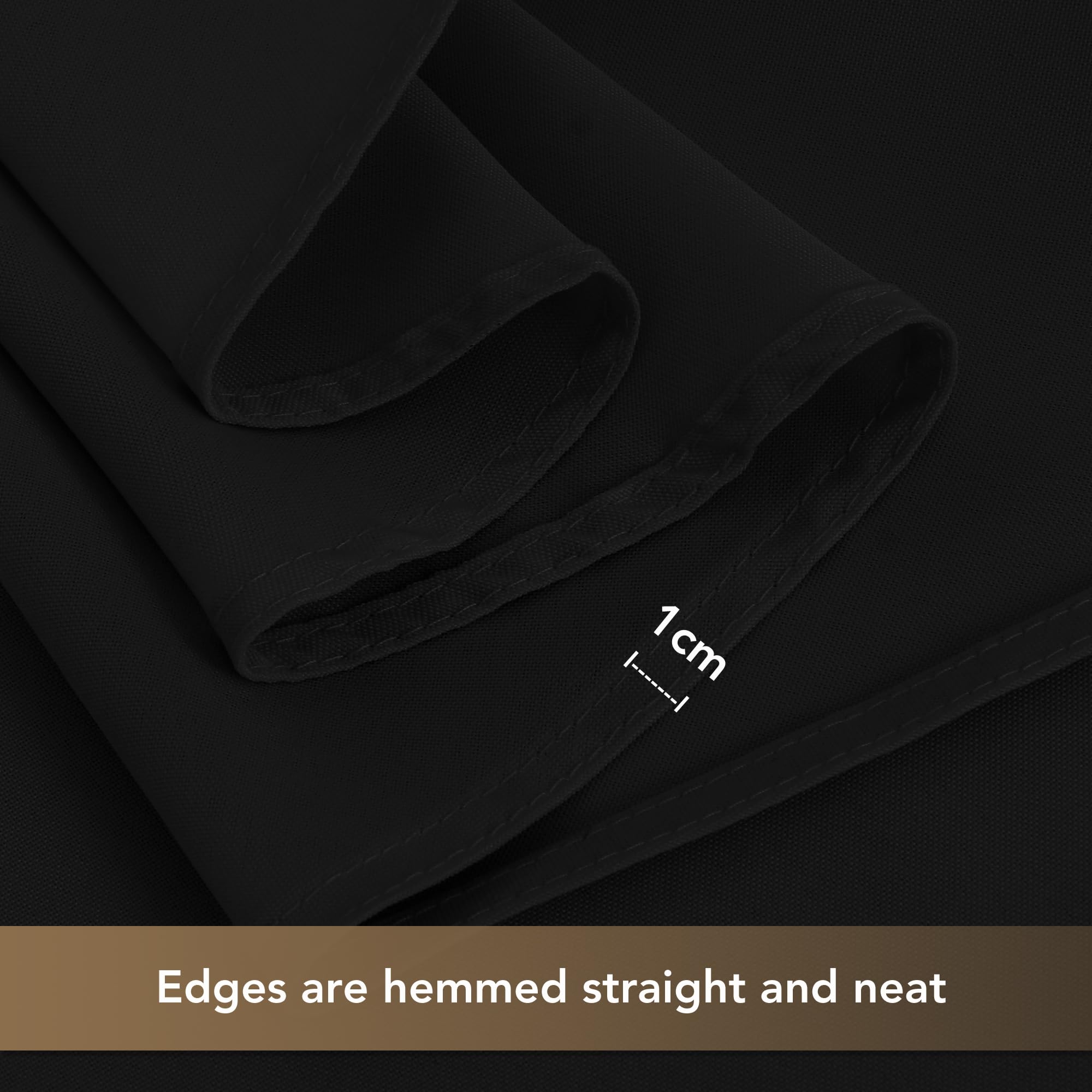 Sancua outdoor round tablecloth in black suitable for outdoor events