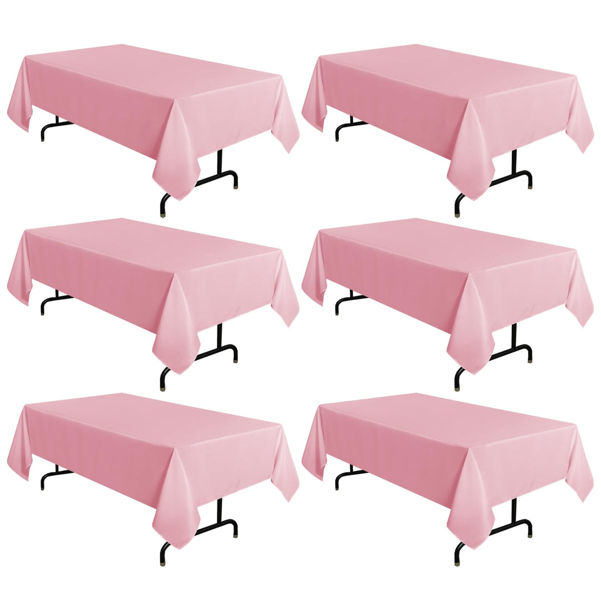 Sancua pink tablecloth 60x102 unfurled on a dining table for elegant meals