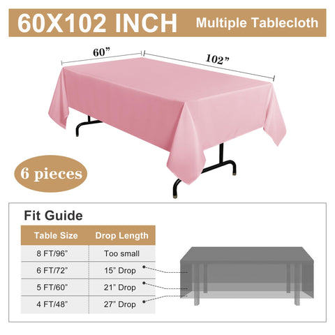 Sancua 6-pack tablecloth protects tables at parties