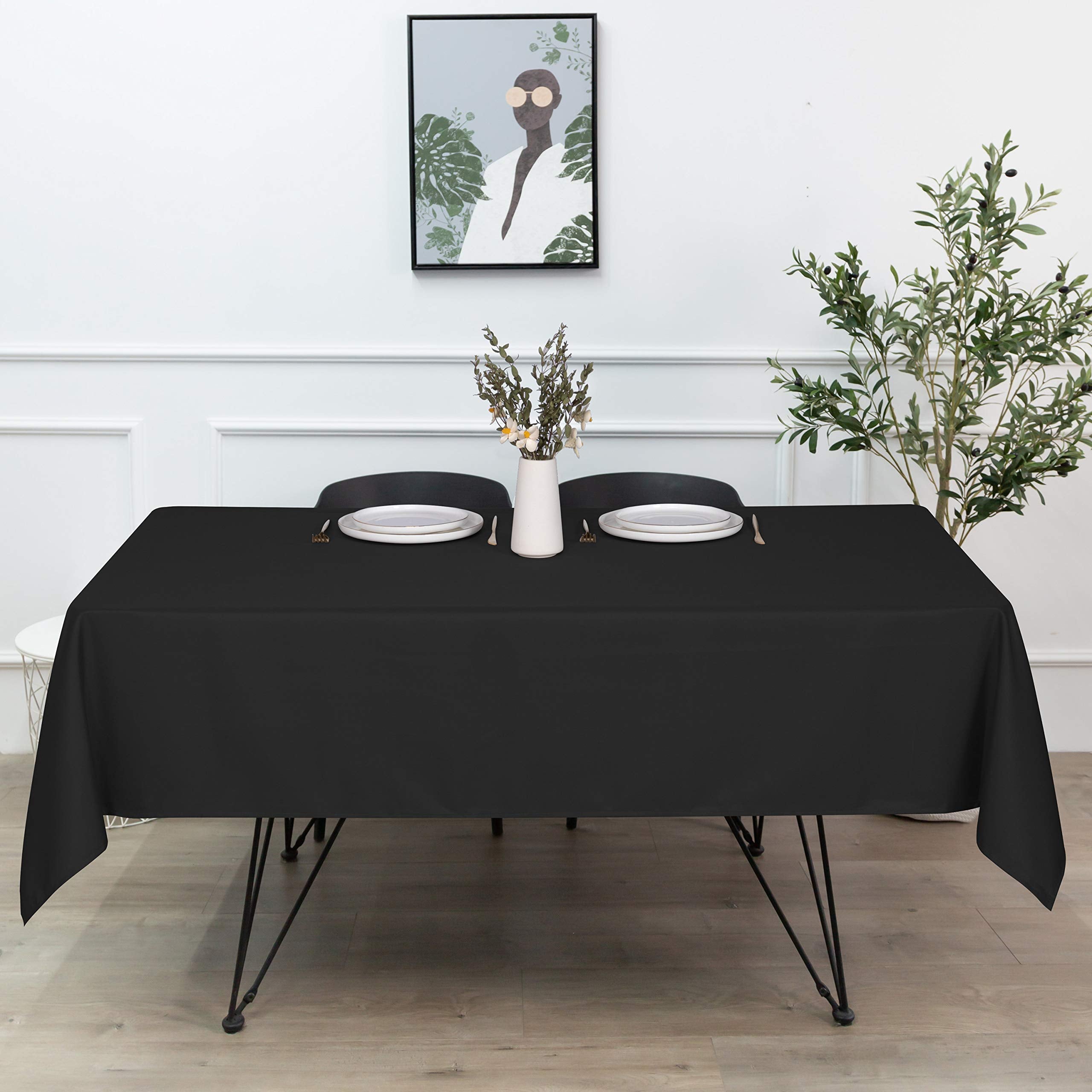 Sancua rectangle tablecloth complements formal dining table settings.