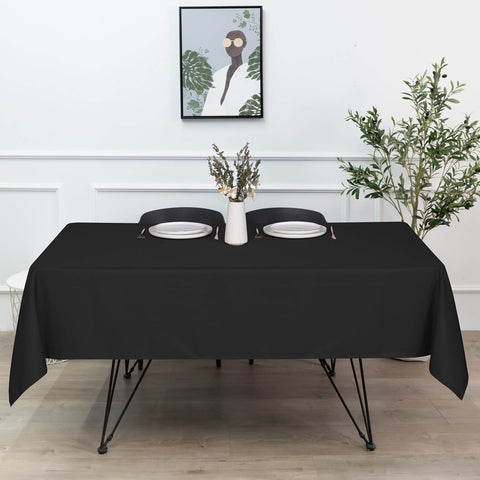 Sancua rectangle tablecloth complements formal dining table settings.