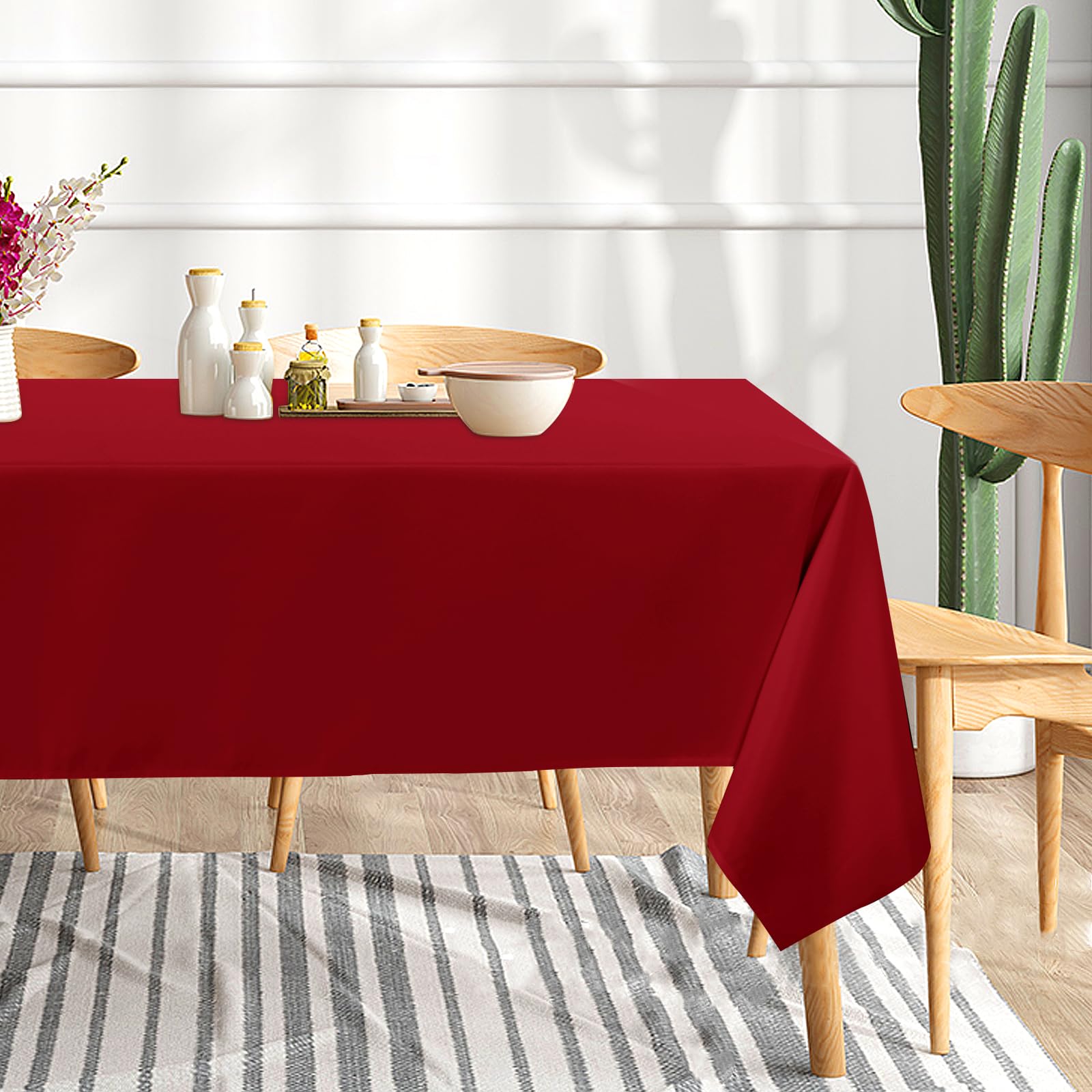 Sancua red tablecloth 60x102 for buffet setup and surface protection