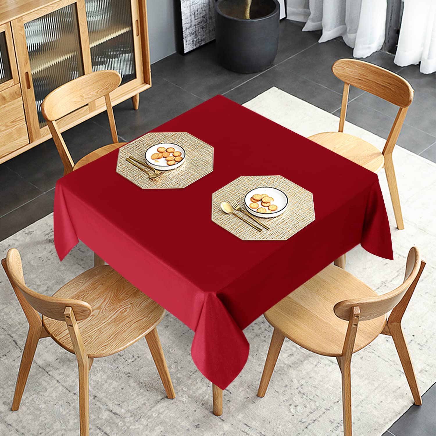 Close-up of Sancua stain-resistant fabric shows smooth, durable surface.