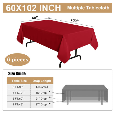Sancua red tablecloth ideal for outdoor camping or weddings