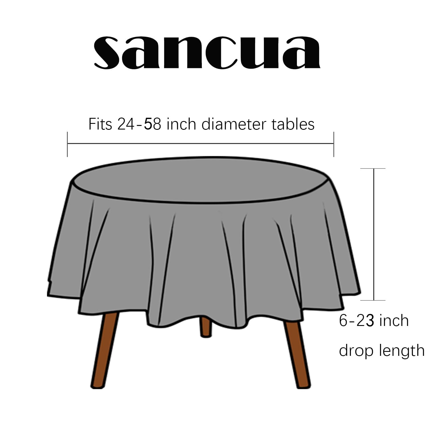 Sancua tablecloth is easy to care and machine washable.