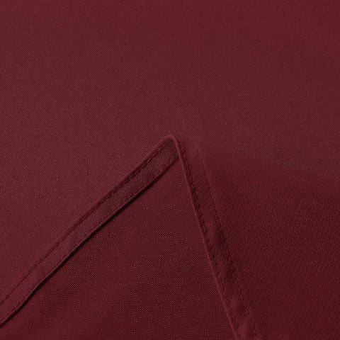 Sancua burgundy round tablecloth made from durable polyester.