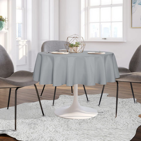 Sancua round tablecloth durable polyester fabric close-up showing weave and resilience