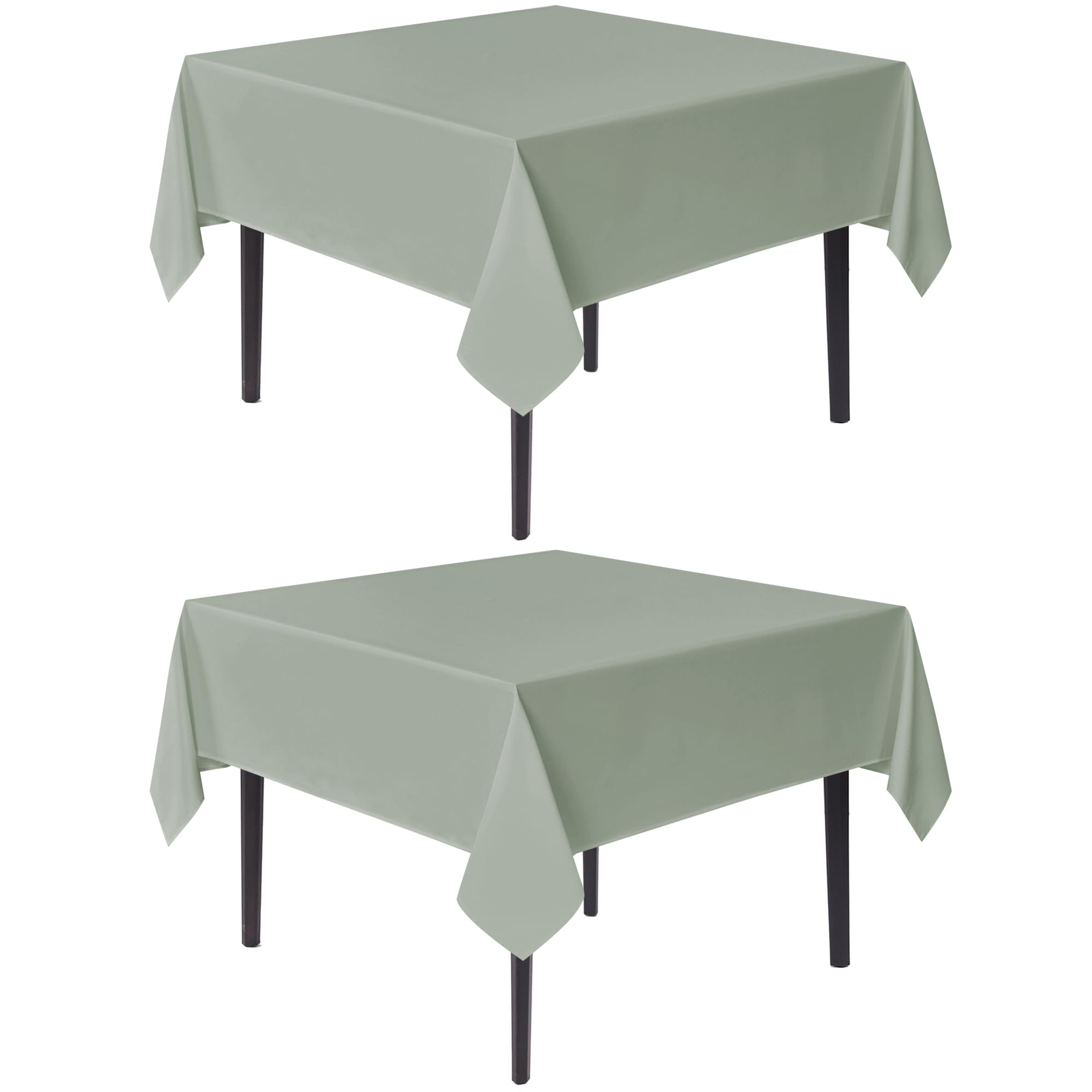 Sancua square tablecloth 54x54 in spreads smoothly, sage green, ideal for daily meals