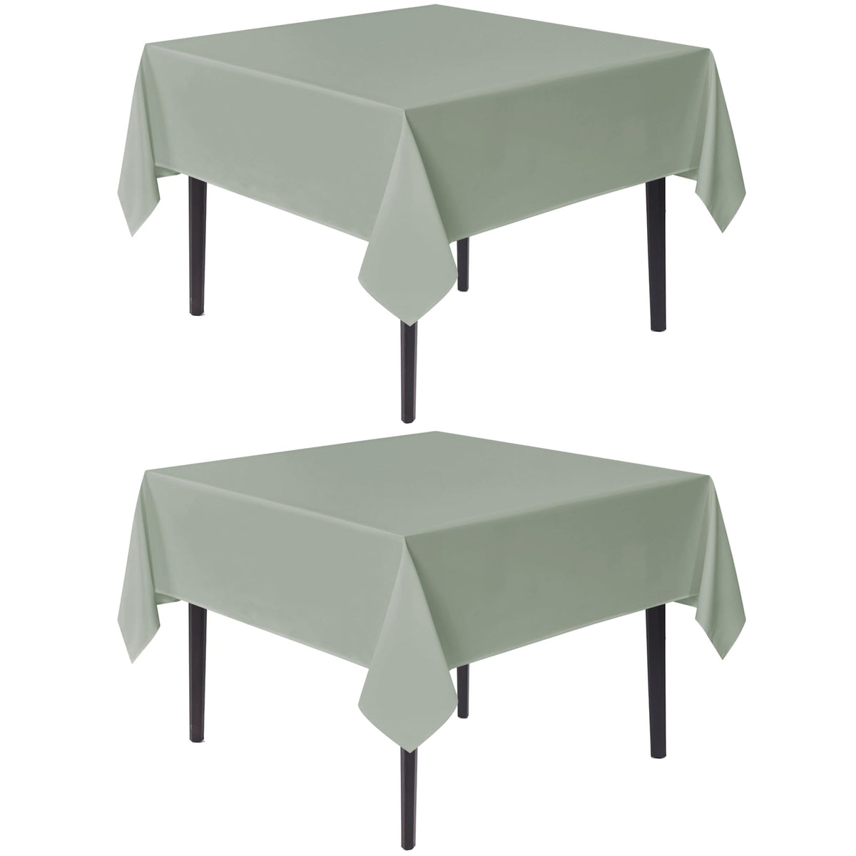 Sancua square tablecloth 54x54 in spreads smoothly, sage green, ideal for daily meals