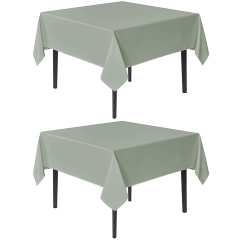 Sancua square tablecloth 54x54 in spreads smoothly, sage green, ideal for daily meals