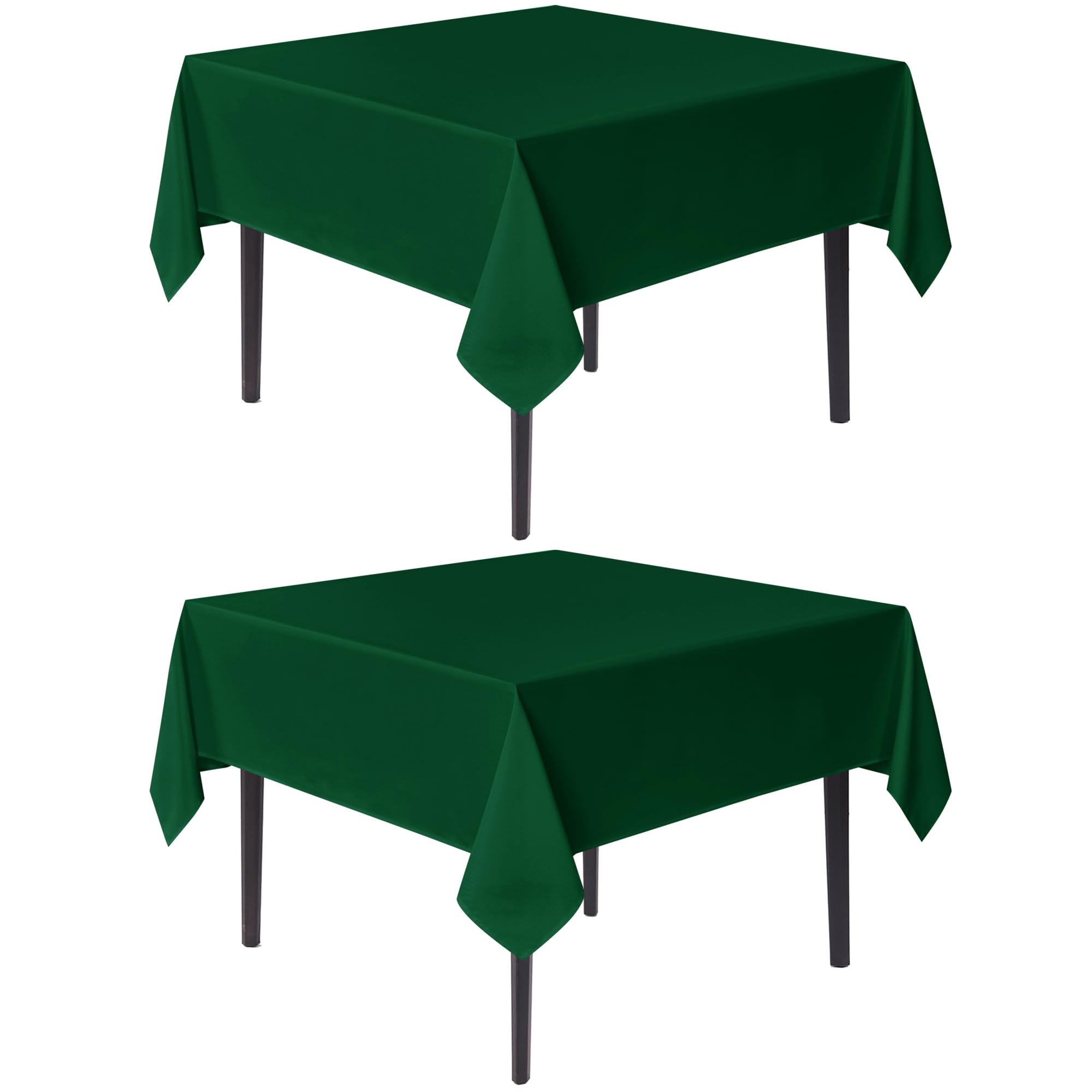 Sancua square tablecloth 60x60 in hunter green, vibrant and durable for gatherings.