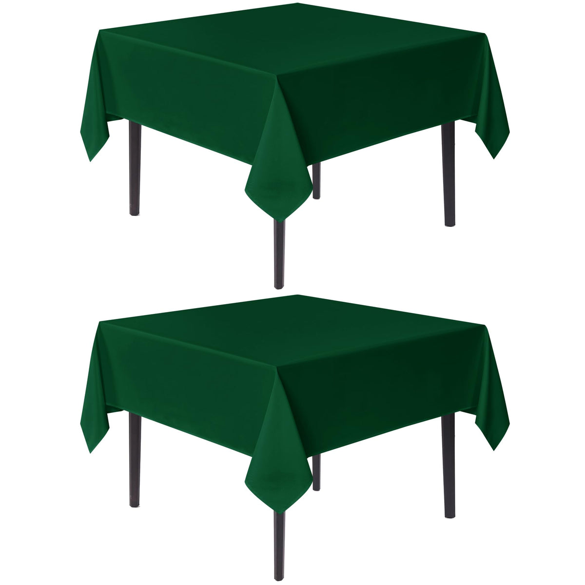 Sancua square tablecloth 60x60 in hunter green, vibrant and durable for gatherings.