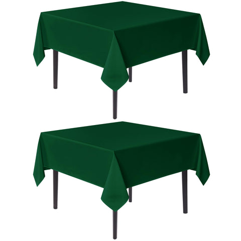 Sancua square tablecloth 60x60 in hunter green, vibrant and durable for gatherings.